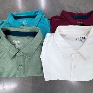 RHONE polo shirt (lot of 4) men's size XXL pique golf casual short sleeve collar